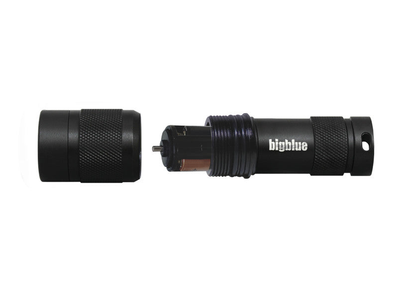 BigBlue 450-Lumen Mini Adjustable-Beam Dive Light - Battery Compartment
