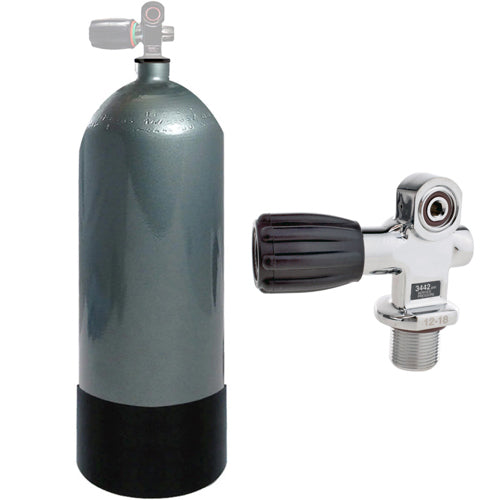 XS Scuba Faber High Pressure Steel Tank - Gun Metal Gray - 80