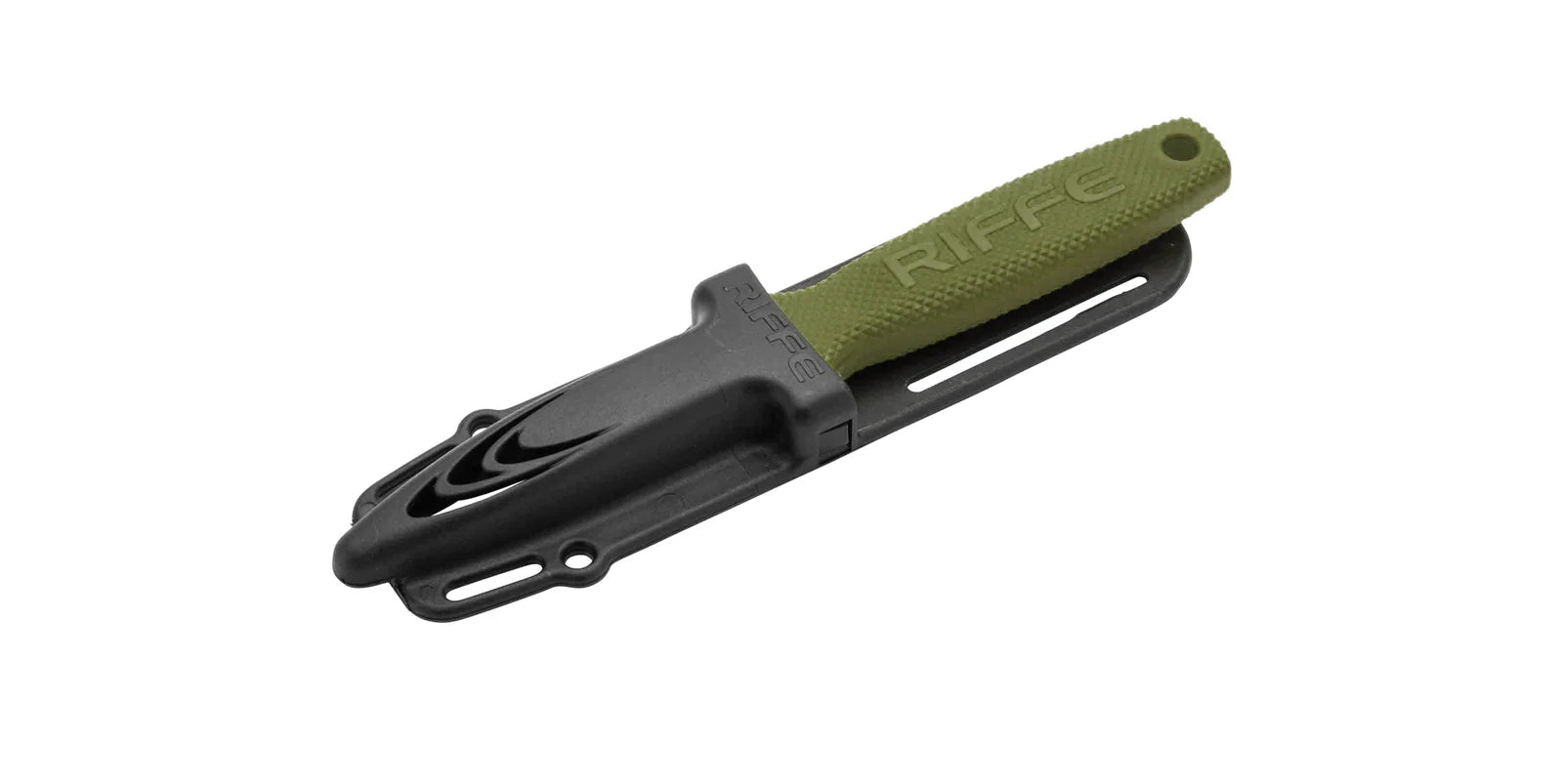 Riffe EDC Knife - Army Green - 3.5" - In Sheath