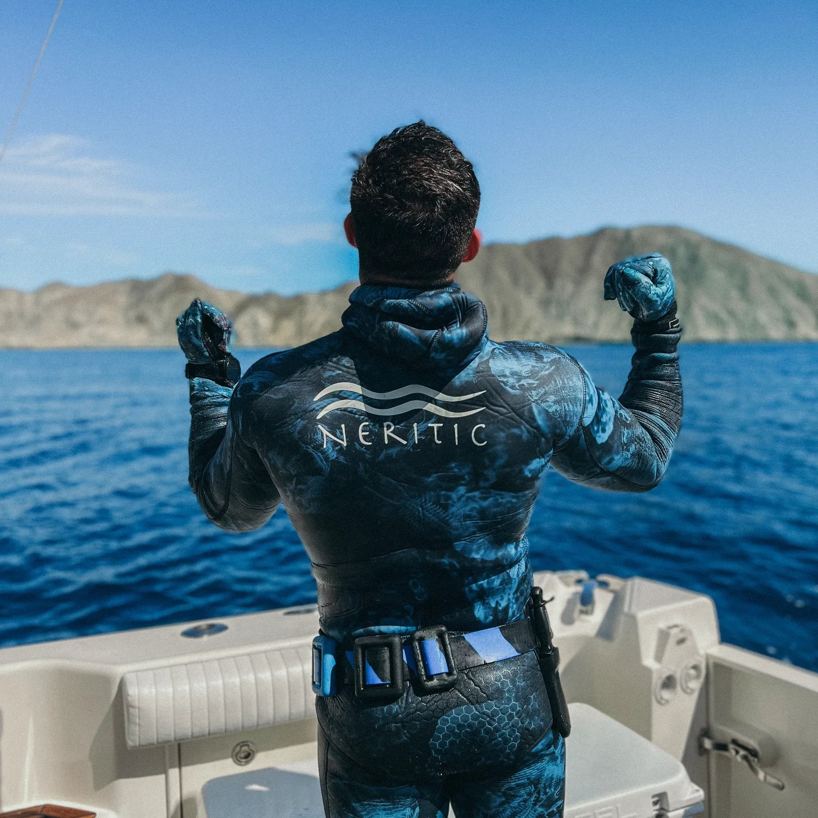 Neritic Diving Open Cell Wetsuit - Blue Tribolite Camo