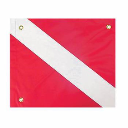 Trident Nylon Dive Flag with Stiffener 14x16