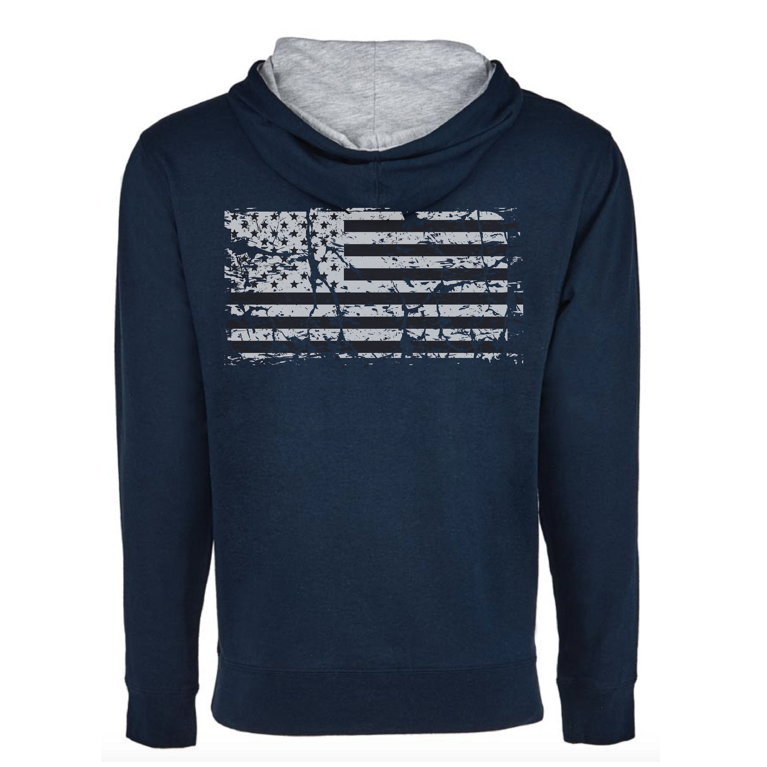 American Flag Hoodie - Navy
