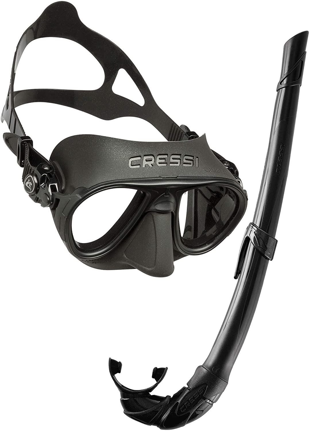 Cressi Calibro Mask & Corsica Snorkel Combo - Black