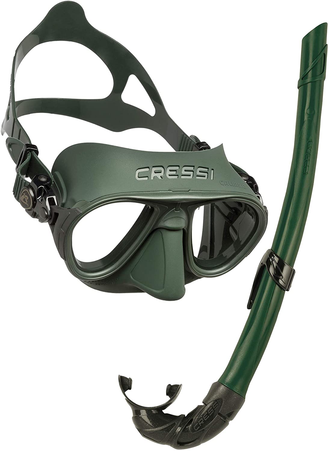 Cressi Calibro Mask & Corsica Snorkel Combo - Green