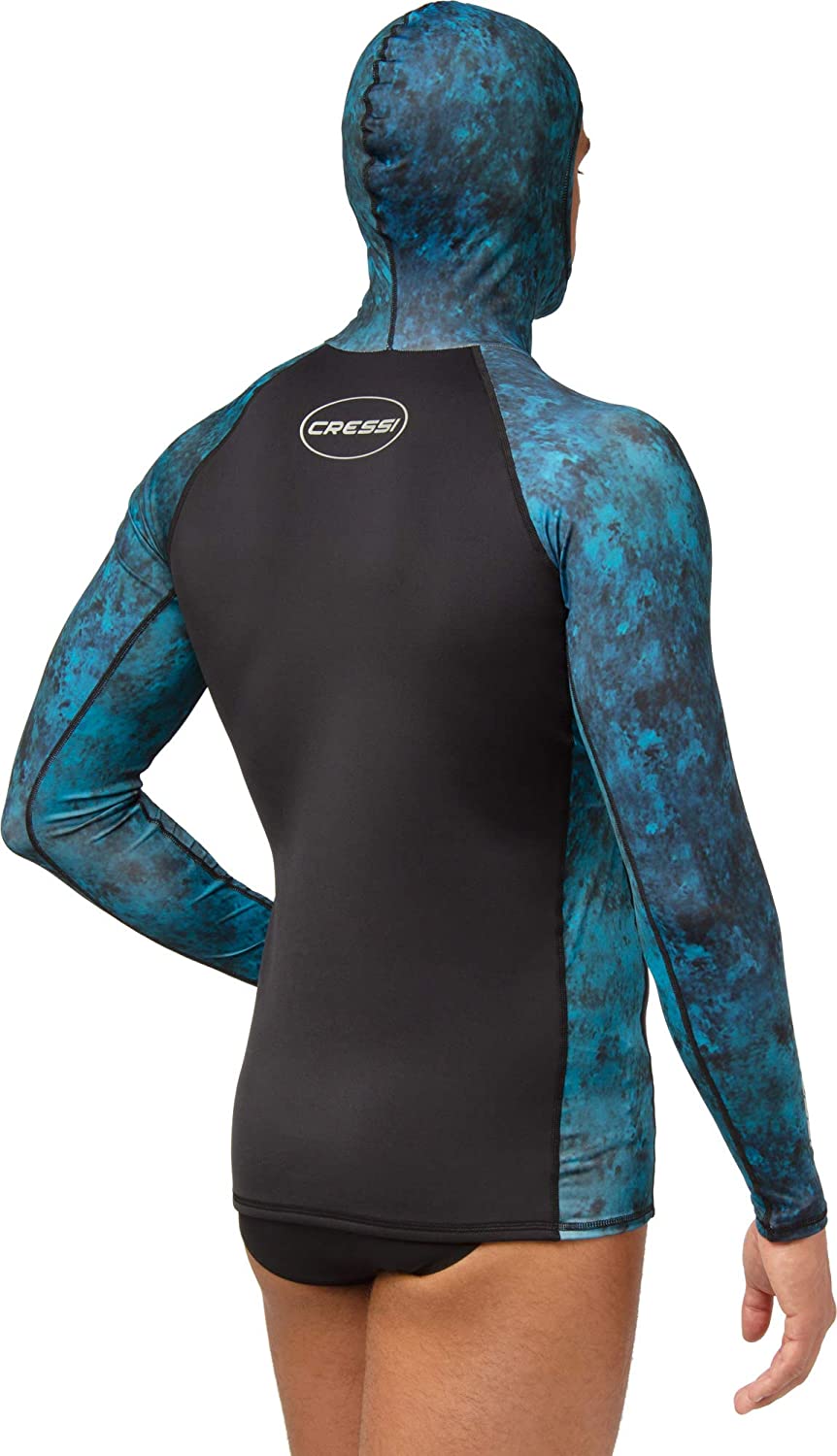 Cressi Cobia Rash Guard - Blue Camouflage