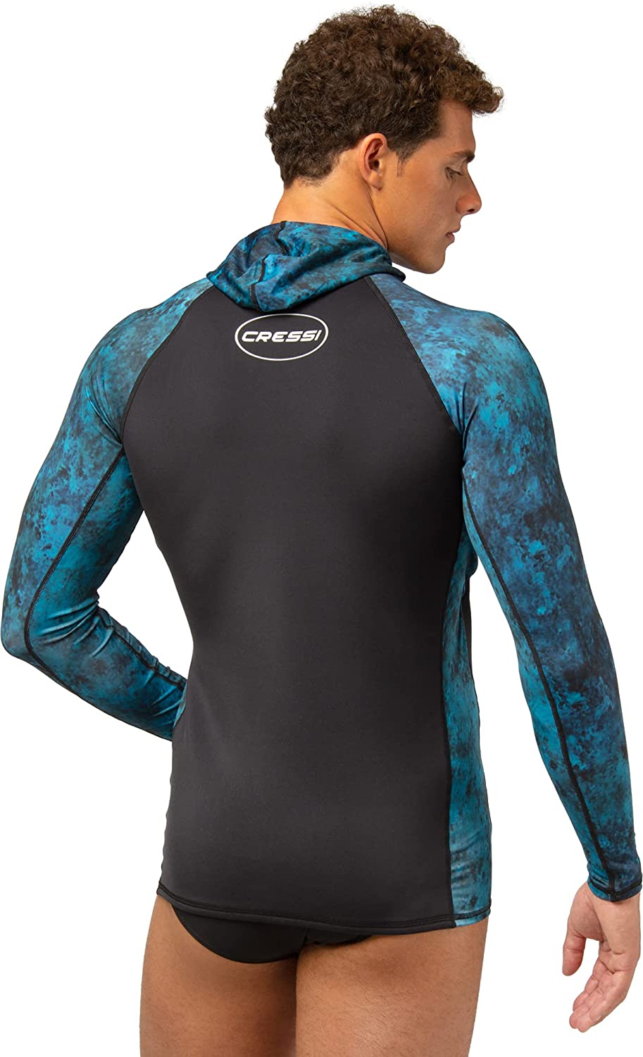 Cressi Cobia Rash Guard - Blue Camouflage