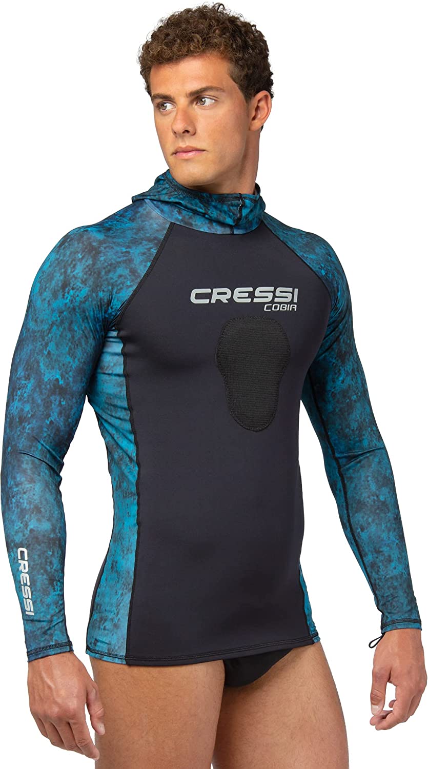 Cressi Cobia Rash Guard - Blue Camouflage