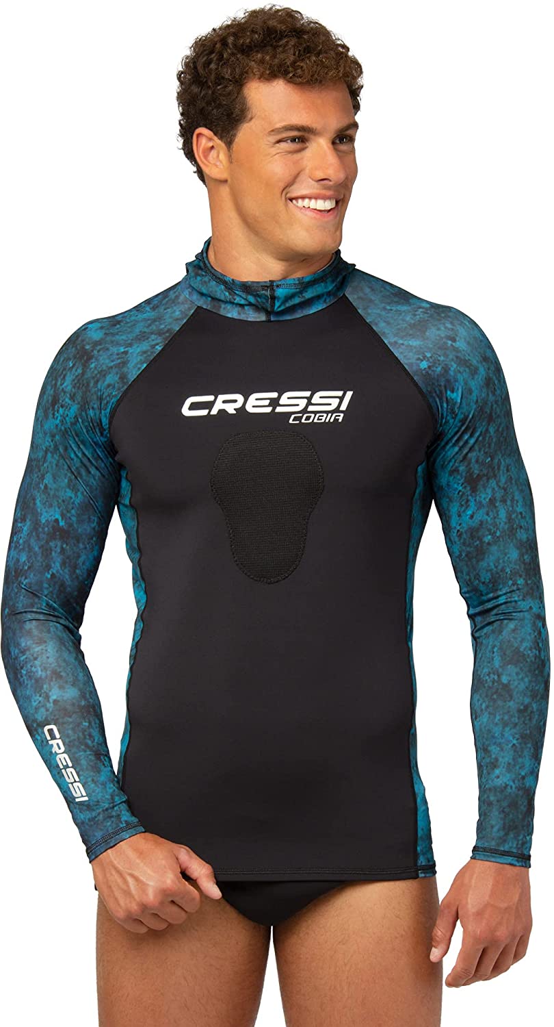 Cressi Cobia Rash Guard - Blue Camouflage