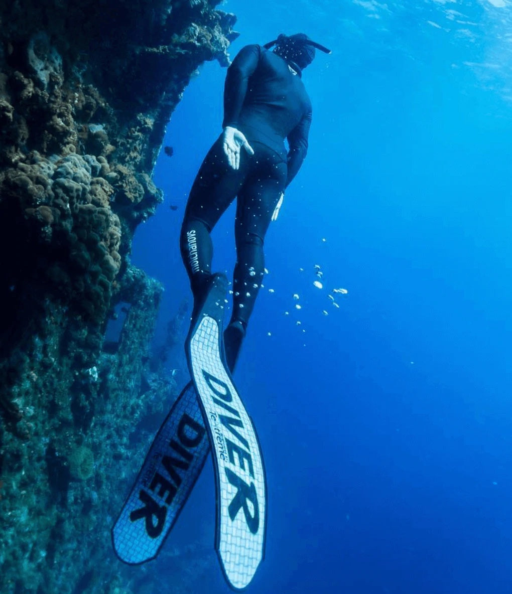 DiveR Grey Fiber Long Blade Fins