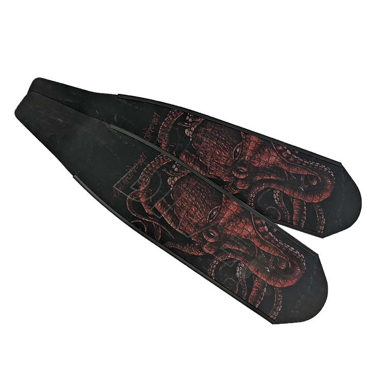 DiveR Wild Red Octopus Long Blade Fins