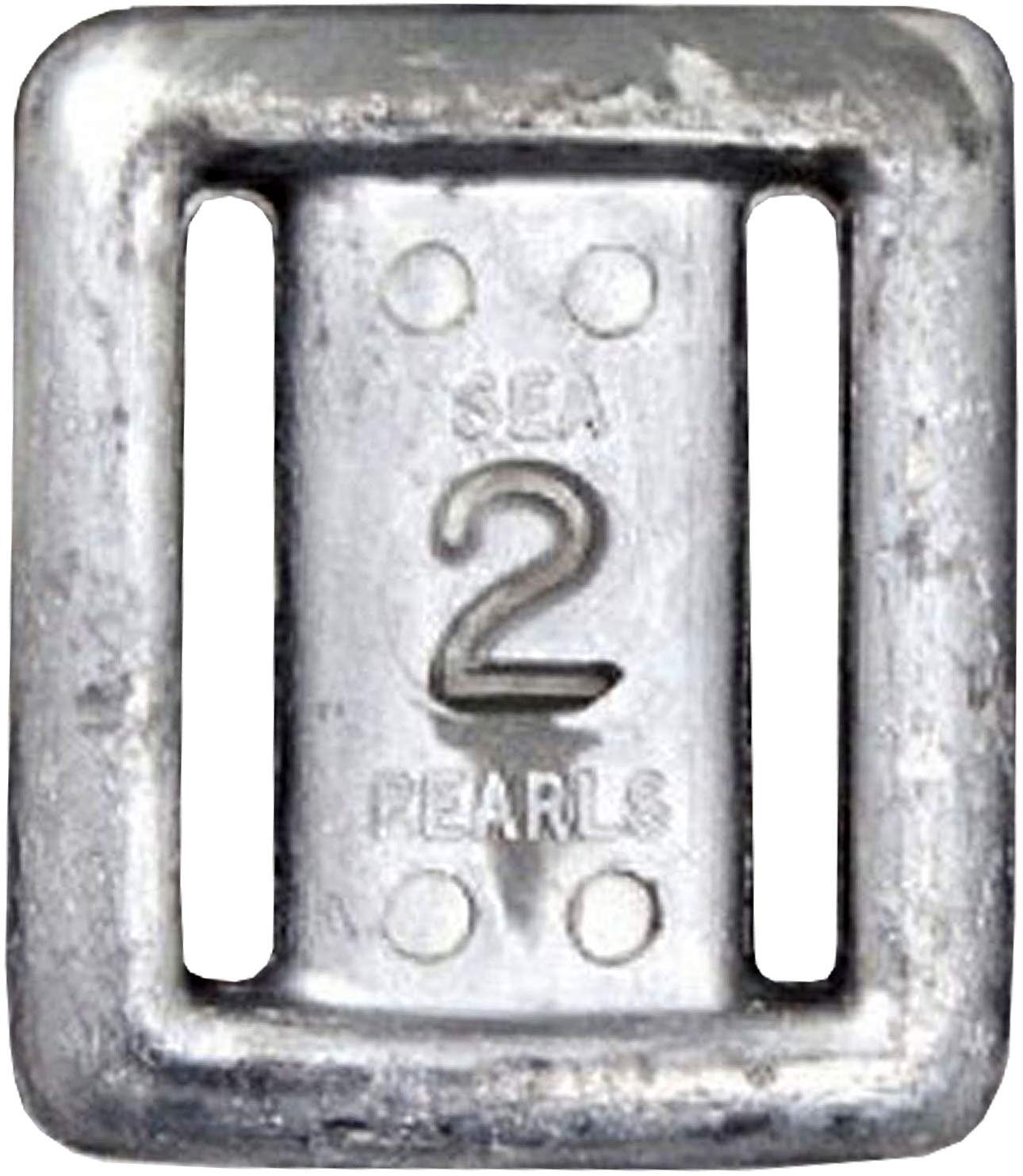 Sea Pearls Uncoated Lace-Thru Lead Weights - 2 LB