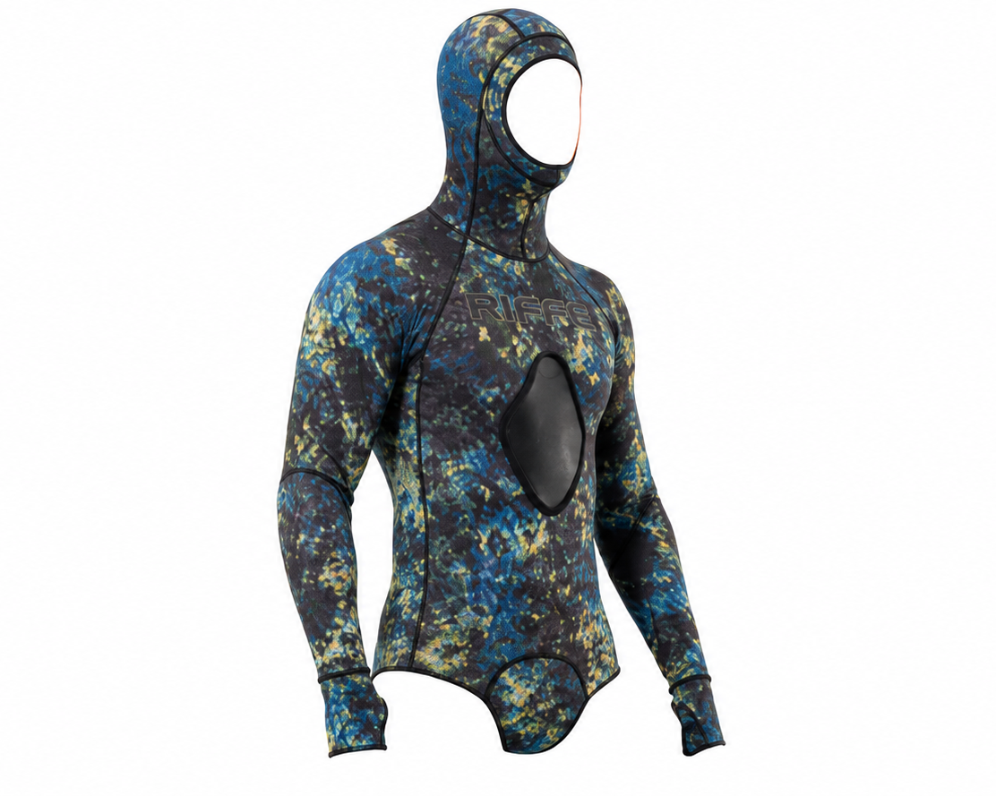 Riffe Hooded Rash Guard W/ Beavertail & Loading Pad