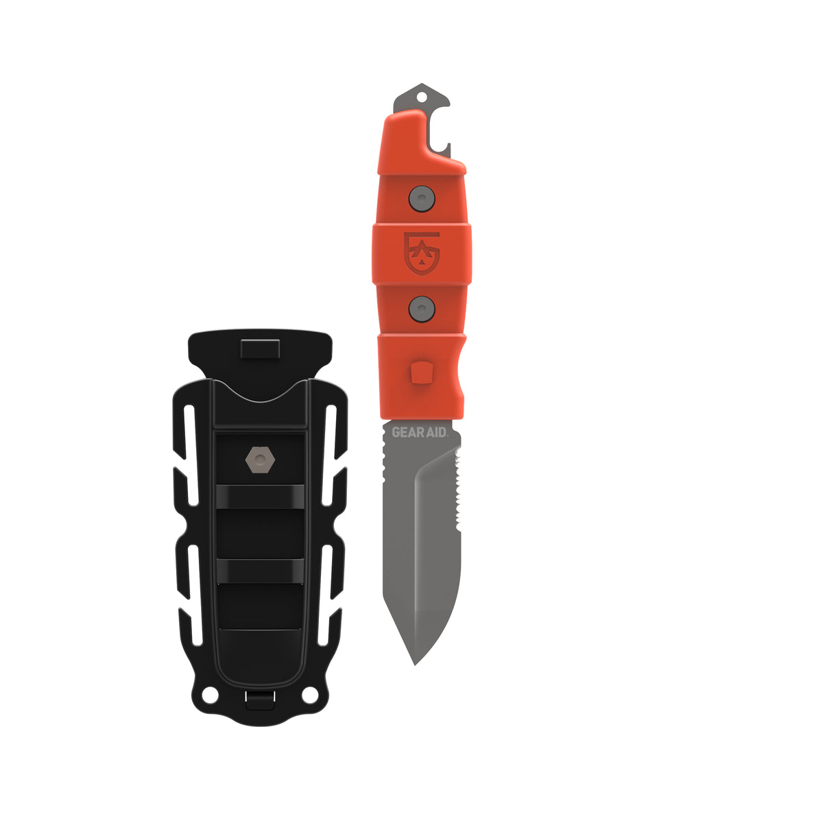 GearAid BURI Drop Point Knife - Orange