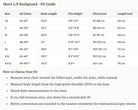Riffe Long Sleeve Rash Guard Size Chart