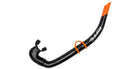 Riffe Hydra Snorkel - Black with Orange Tip & Keeper