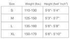 Riffe Women's Aurum-Tek Wetsuit Size Chart