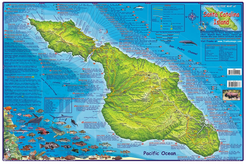 Catalina Island Dive Map