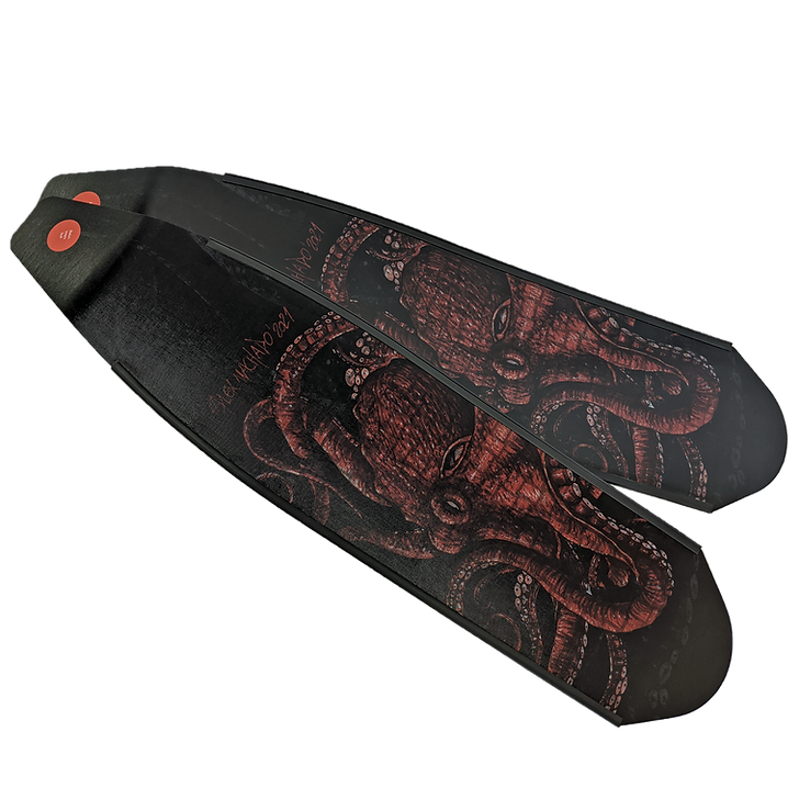 DiveR Wild Red Octopus Long Blade Fins