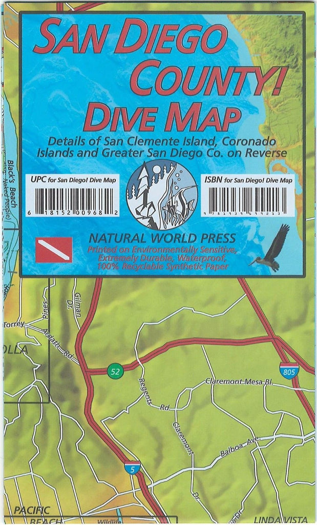San Diego County Waterproof Dive Map