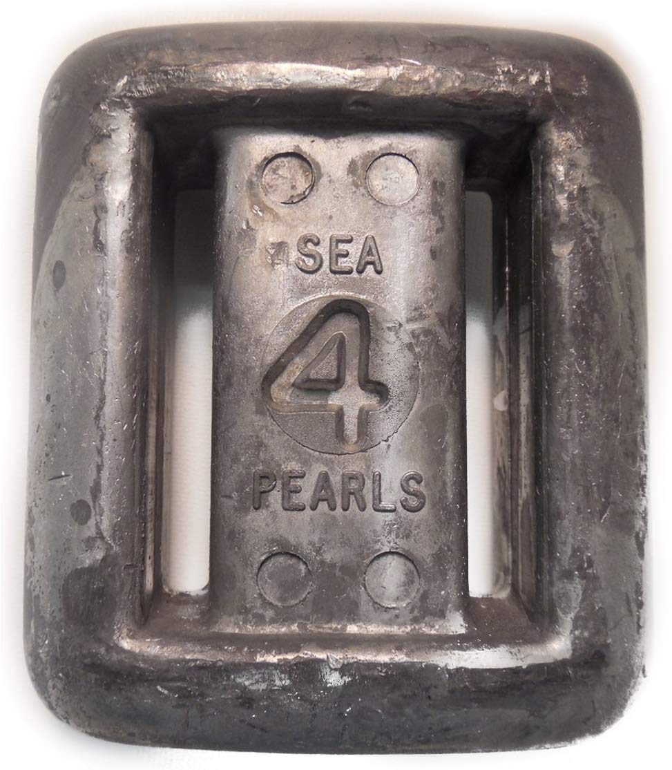 Sea Pearls Uncoated Lace-Thru Lead Weights -4 LB