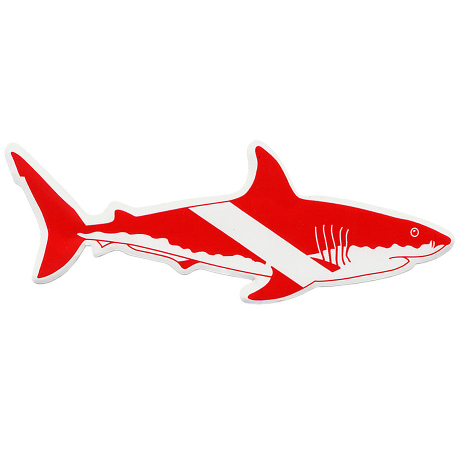 Trident 12" (30.5cm) Dive Flag Shark Sticker