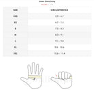 Waihana Essentials Gloves Size Chart